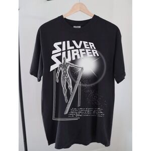 Silver Surfer Music Fan Graphic T-Shirt Retro Comic Concert Tee